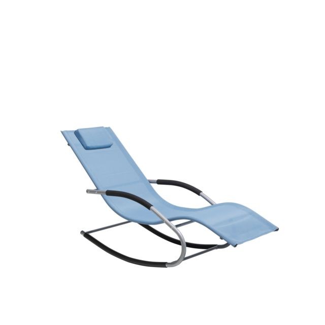 Beliani - Chaise longue à bascule bleue CARANO Beliani  - Beliani