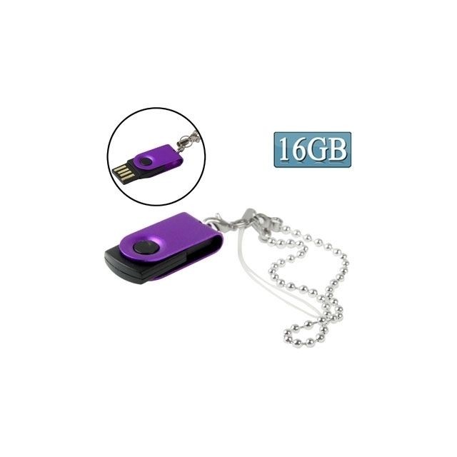 Wewoo - Clé USB Violet Mini disque flash USB rotatif 16 Go, - Clé USB mini Clés USB