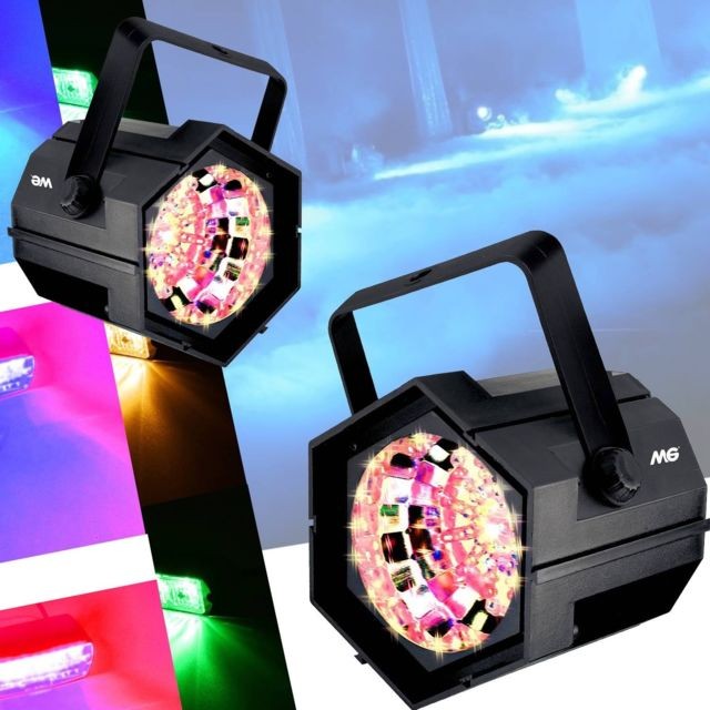 We - Pack Lumière Stroboscopes à 47 LED multicolore 4 couleurs Vitesse du flash réglable - Packs soirée