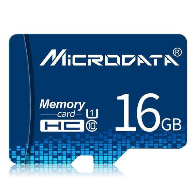Wewoo - Carte Micro SD mémoire MICRODATA 16GB U1 Blue TF SD - Carte Micro SD
