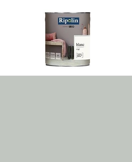 Ripolin -Ripolin - Peinture Esprit Déco Mat (Murs et boiseries) 1 L Gris clair Ripolin  - Ripolin