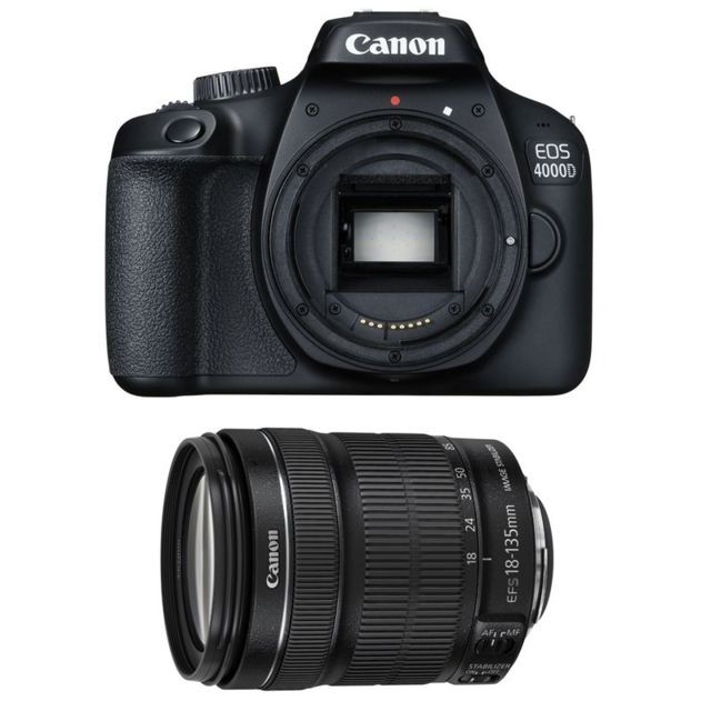Canon - PACK CANON EOS 4000D + 18-135 IS STM - Reflex Numérique