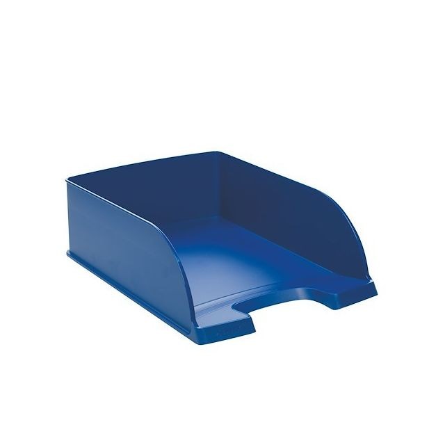 Leitz - Corbeille à courrier Leitz maxi format plus Jumbo bleue - Lot de 4 - Corbeille, panier Bleu turquoise