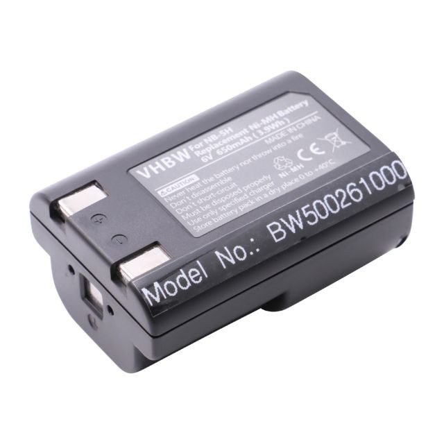 Vhbw - vhbw Batterie 650mAh (6V) compatible pour Canon Powershot A5 (zoom), A50, D350, S10, S20, A 50, D 350, S 10 20 remplace NB-5H, NB5H. Vhbw  - Accessoire Photo et Vidéo