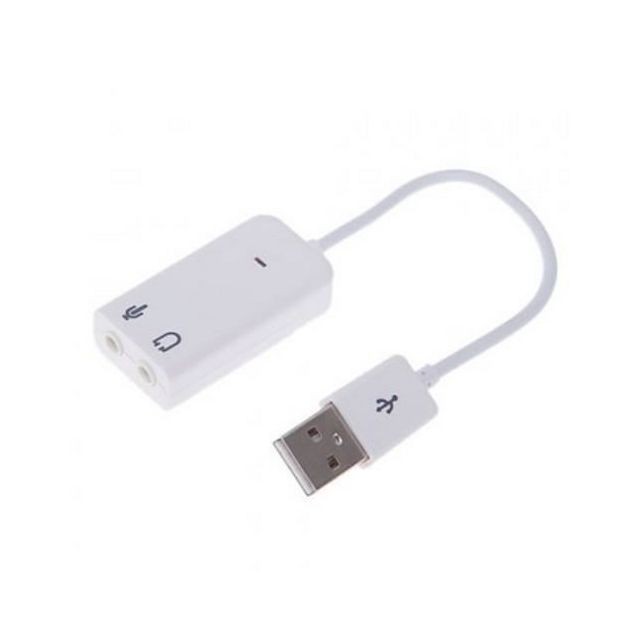 Convertisseur Audio et Vidéo  Cabling CABLING® Adaptateur audio USB externe carte son stéréo avec 3. 5 mm jack, casque et micro 7. 1 son canal pour Windows, Mac, Linux, PC, ordinateurs portables, ordinateurs de bureau, PS4