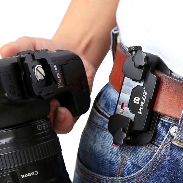 Wewoo - Clip ceinture appareil photo caméra de capture en alliage d'aluminium attache rapide avec plaque Wewoo  - Trépied et fixation photo vidéo