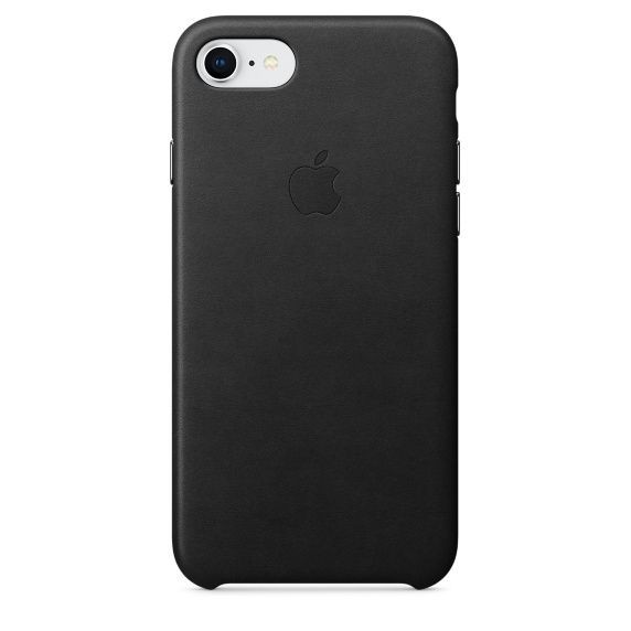 Apple - iPhone 8/7 Leather Case - Noir - Coque, étui smartphone Cuir