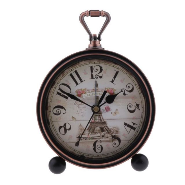 marque generique - Style vintage rétro maison bureau table horloge ornement cadeaux tour fleur marque generique  - Horloges, pendules