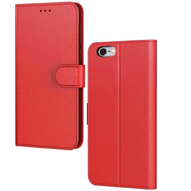 Ipomcase - Coque Etui Housse de protection Portefeuille pour iPhone 6(S) -Rouge Ipomcase  - Ipomcase