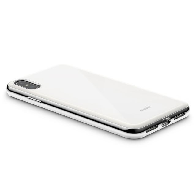 Coque, étui smartphone Coque Moshi iGlaze iPhone XS Max blanc PEARL
