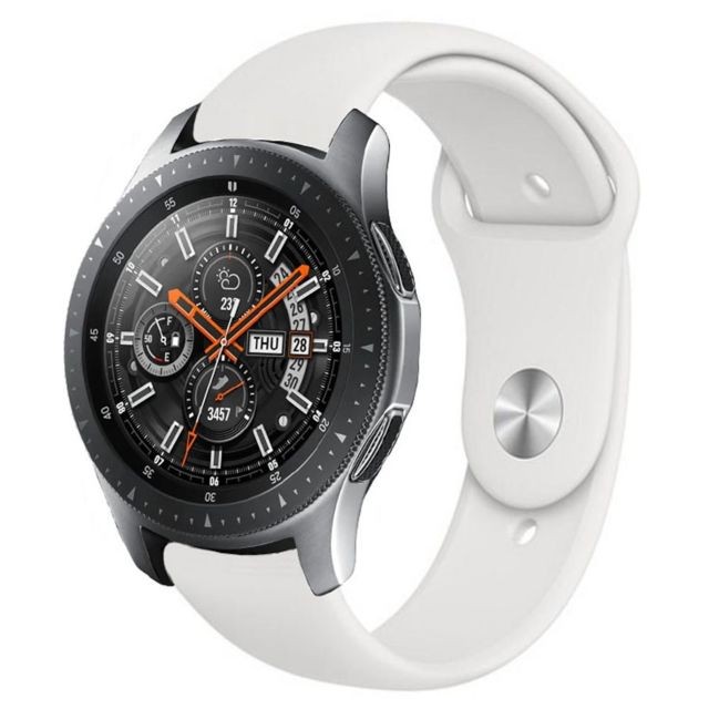 Wewoo - Montre connectée Bracelet en silicone monochrome pour appliquer Samsung Galaxy Watch Active 20 mm blanc Wewoo - Montres GPS SPORT TomTom Objets connectés