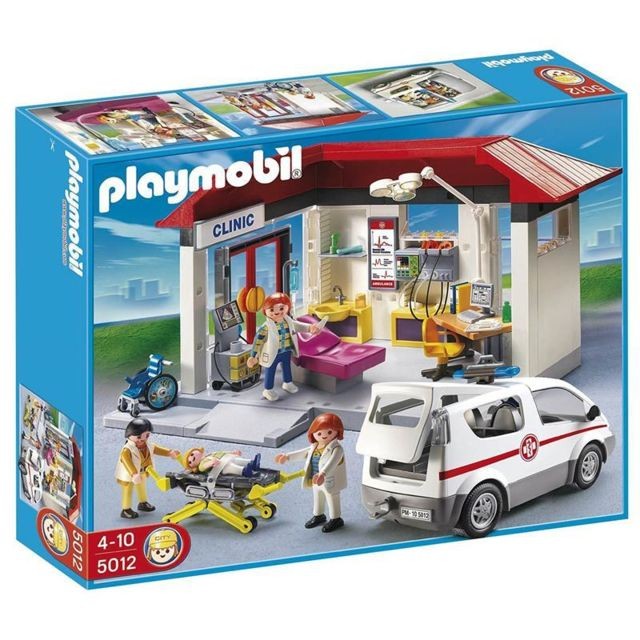 Playmobil - PLAYMOBIL 5012 City - Clinique avec véhicule d'intervention d'urgence - Playmobil