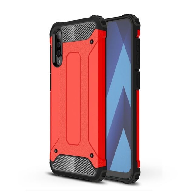 Wewoo - Coque Renforcée Étui combiné TPU + PC pour Galaxy A50 rouge Wewoo  - Coque, étui smartphone