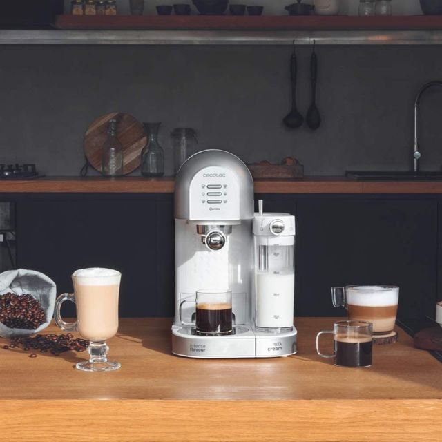 Cecotec - machine à café semi-automatique de 1,7L 1470W gris blanc - Machine à café automatique