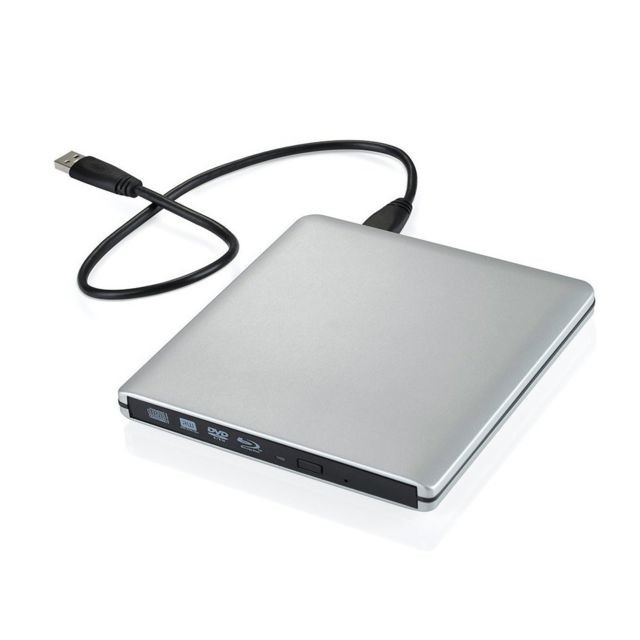 Graveur DVD Externe Alpexe Alpexe Graveur/Lecteur Blu-ray Externe Ultra Slim 3D USB 3.0 BD-RW CD-RW DVD-RW Drive pour Apple MacBook