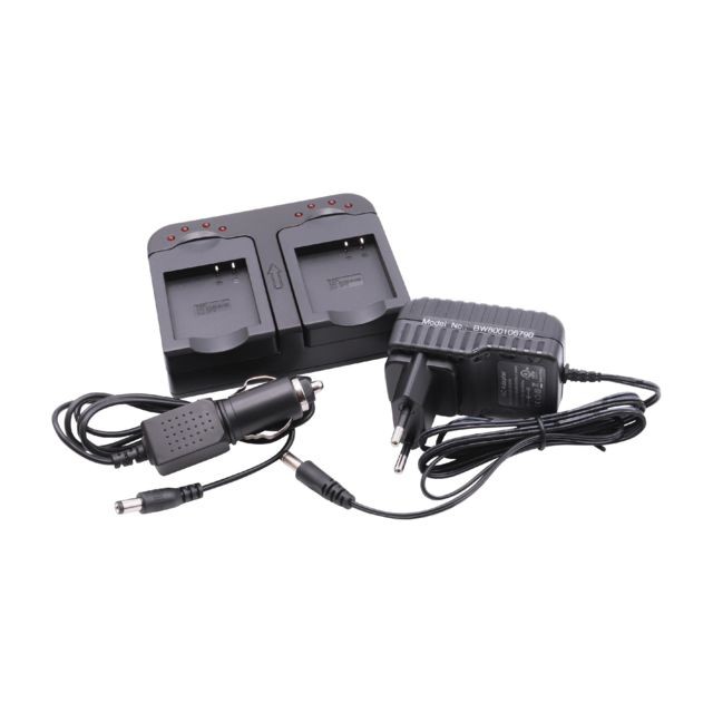 Vhbw - vhbw Chargeur rapide chargement double avec batterie pour voiture incluse BP-DC4, BP-DC4E, BP-DC6 comme Leica C-Lux 1, C-Lux 2, D-Lux 2, D-Lux 3. Vhbw  - Accessoires et consommables