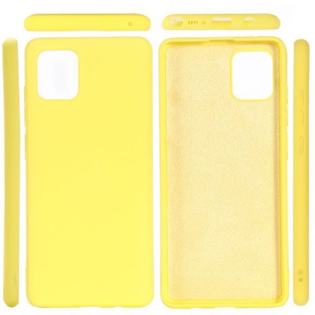 Generic - Coque en silicone liquide antichoc jaune pour votre Samsung Galaxy A81/Note 10 Lite Generic  - Coque Galaxy S6 Coque, étui smartphone