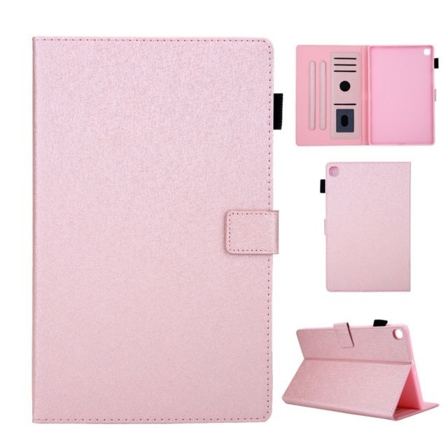 marque generique - Etui en PU avec stockage de cartes rose pour votre Samsung Galaxy Tab A 10.1 (2019) T515 marque generique  - Accessoire Tablette