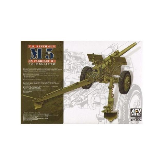 Afv Club - Maquette Véhicule U.s. 3-inch Gun M5 On Carriage M1 Afv Club  - Maquettes & modélisme