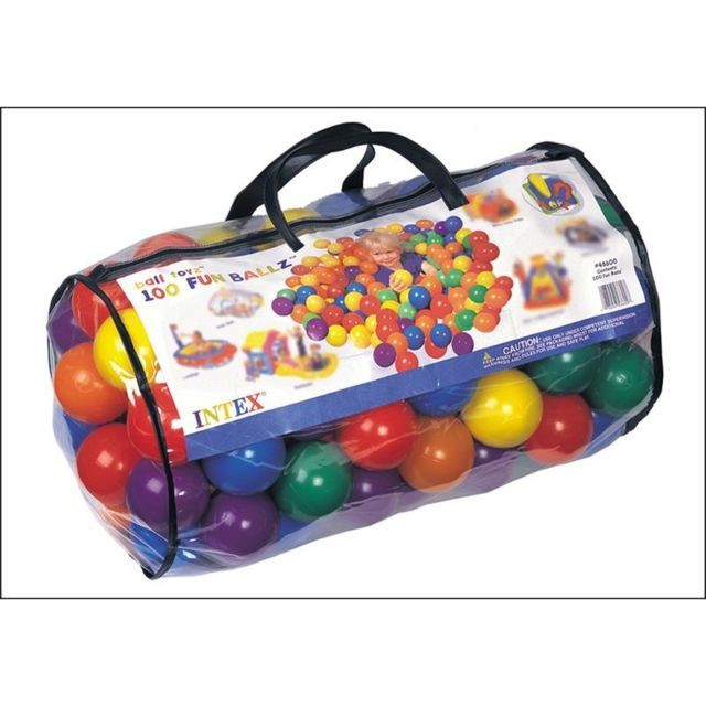Intex - Intex 49600NP Sac de 100 balles fun 80 mm pour aires de jeux gonflables - Aire de jeux Intex