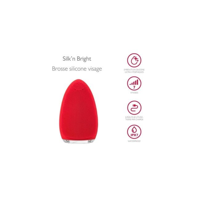 SILK'N - Bright brosse visage Silicone  Silk'n FB1PE1001 SILK'N  - Petit électroménager Electroménager
