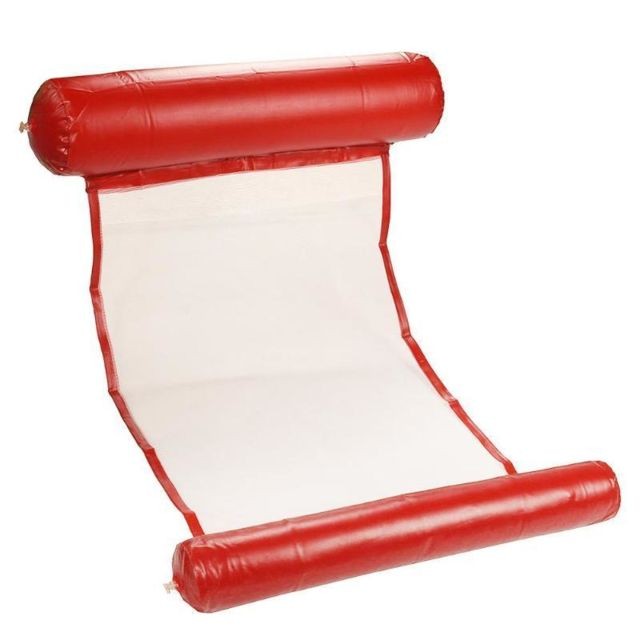 Justgreenbox - Piscine gonflable Hamac flottant Chaise longue Chaise de lit Nage Jouet de fête, Rouge - Jouet gonflable
