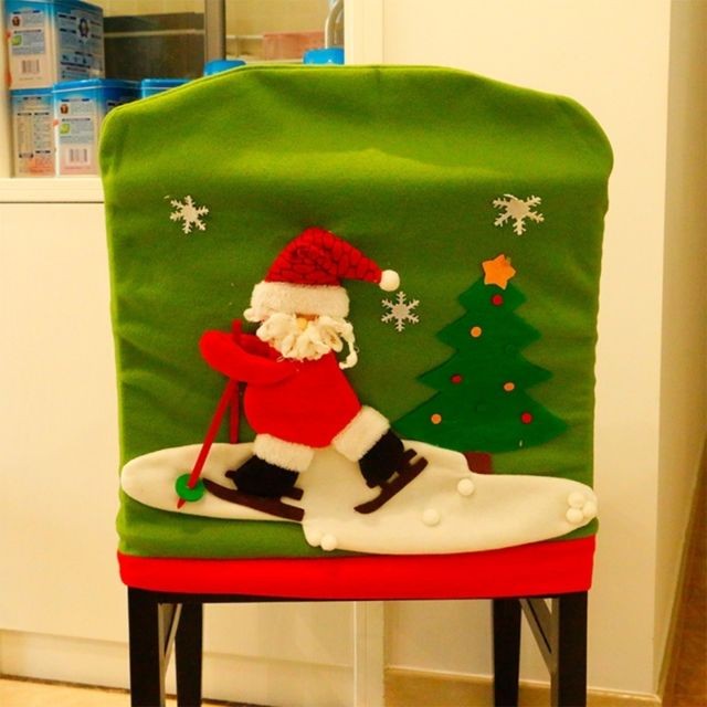 Wewoo - Ornements de noël Décoration de table de dîner de Noël, style Couverture de chaise de modèle de ski Santa Wewoo  - Bonnes affaires Décoration