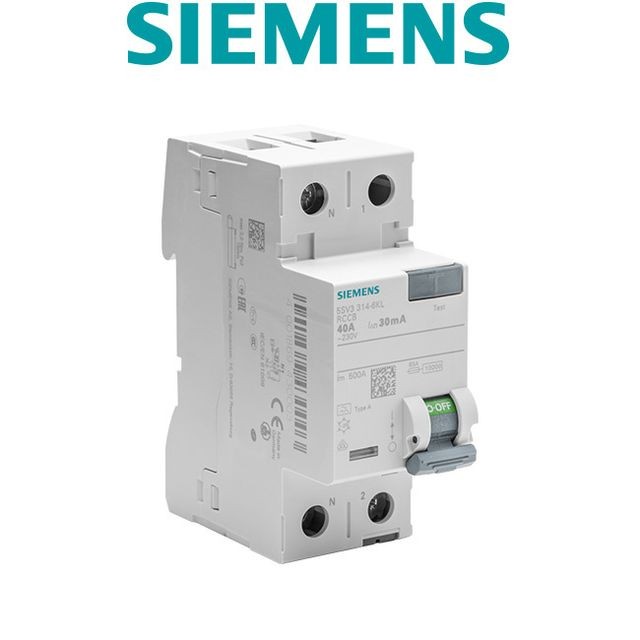 Siemens - Siemens - Interrupteur différentiel 30 mA 40 A Type A - Interrupteurs différentiels