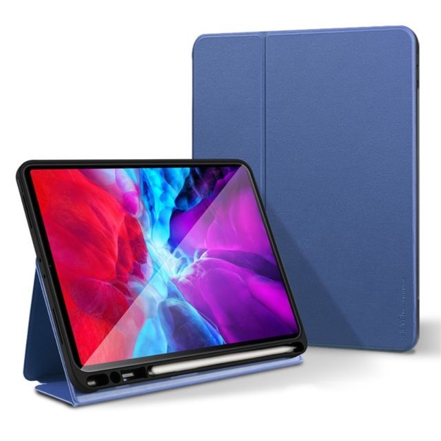 X-Level - Etui en PU + TPU svelte avec support bleu pour votre Apple iPad Pro 11 pouces (2020)/(2018) X-Level  - Housse, étui tablette