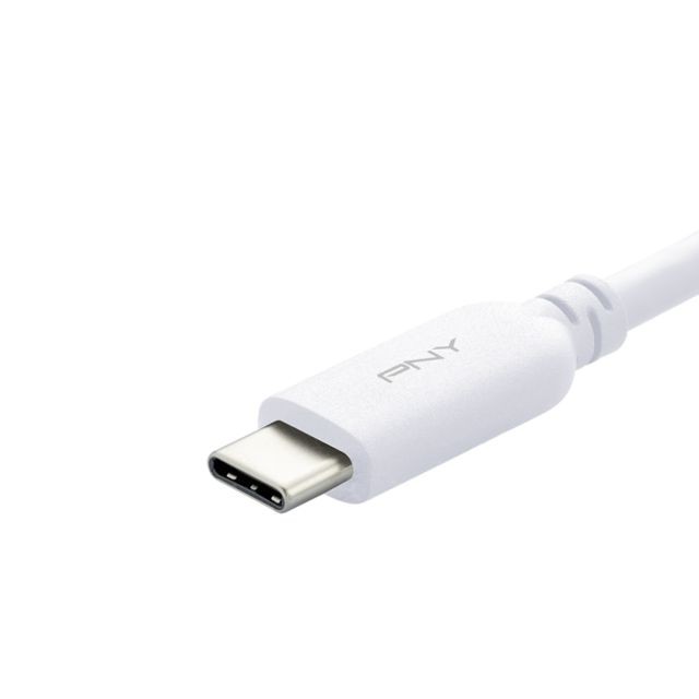 Câble USB PNY C-UA-TC-W20-03 câble USB 1 m USB A USB C Blanc