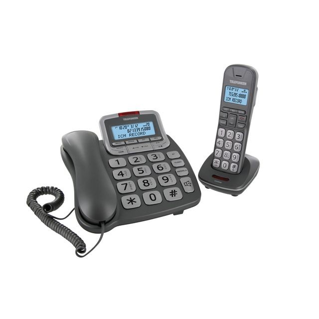 Téléphone fixe filaire Telefunken Téléphone fixe filaire avec répondeur TF652 Combo