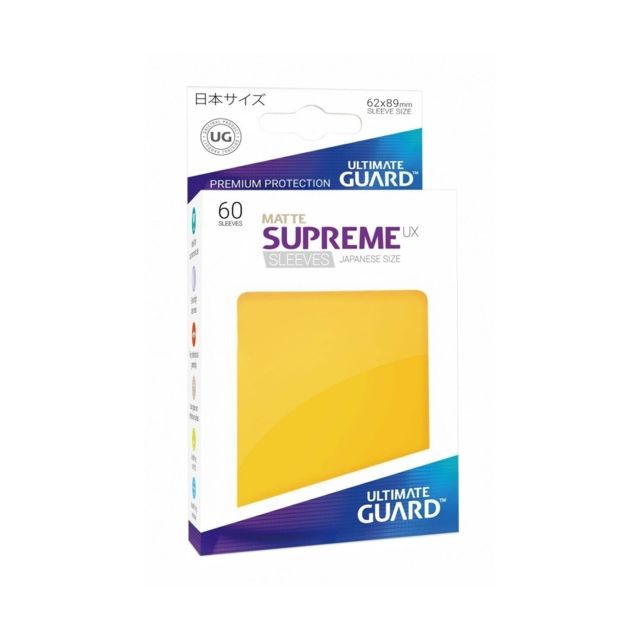 Jeux de cartes Ultimate Guard Ultimate Guard - 60 pochettes Supreme UX Sleeves format japonais Jaune Mat