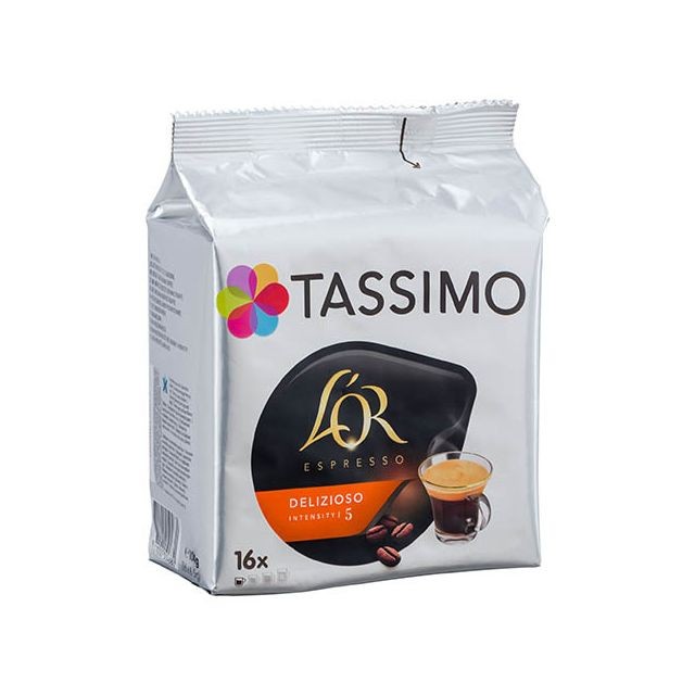 Tassimo - Capsules de café Tassimo L'Or Espresso Delizioso - Paquet de 16 - Dosette café