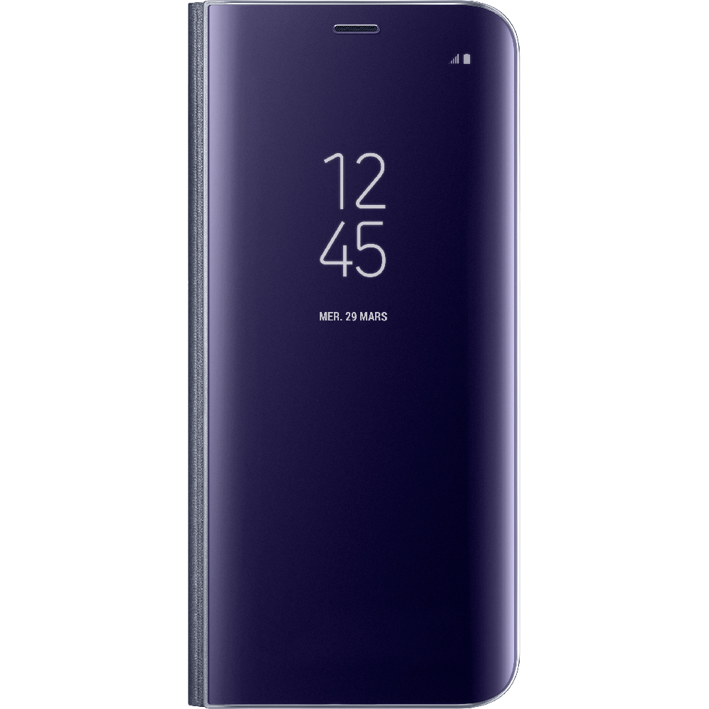 Coque, étui smartphone Samsung Clear View Fonction Stand Galaxy S8 - Lavande