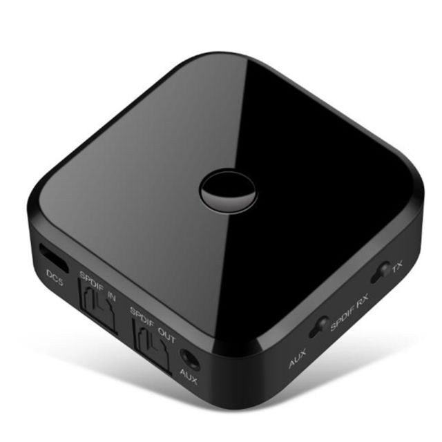 Wewoo Transmetteur sans fil Bluetooth 5.0 Ffiber Optic Récepteur CSR8670 L'émetteur 2 en 1 prend charge le noir APTX