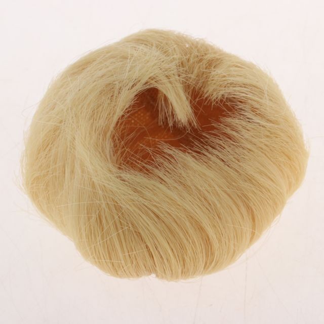 Poupons mode postiche perruque de cheveux courts doré pour 1/8 bjd poupée bricolage