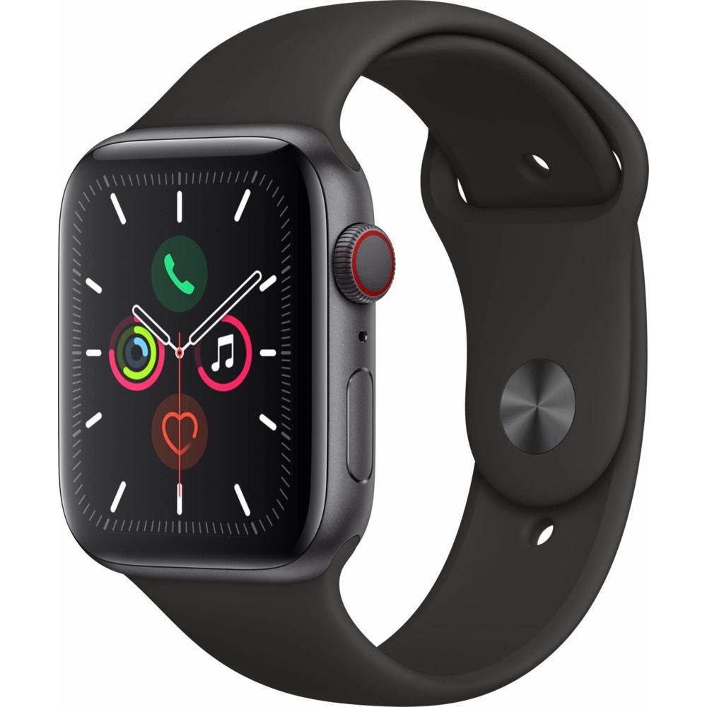 Apple Watch Apple Watch 5 - 44 - Cellular - Alu gris / Bracelet Sport Noir