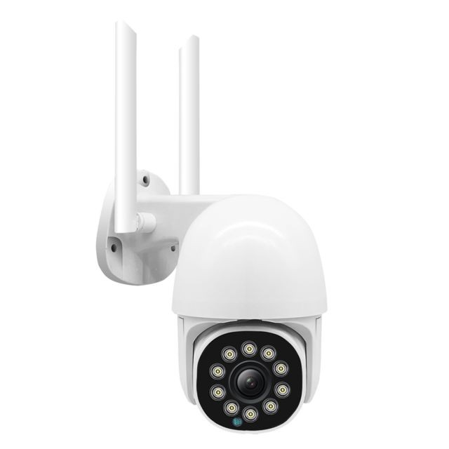 marque generique - 10 LEDs Wifi PTZ IP Caméra 1080P Caméra De Sécurité Extérieure Étanche Prise UE - Webcam