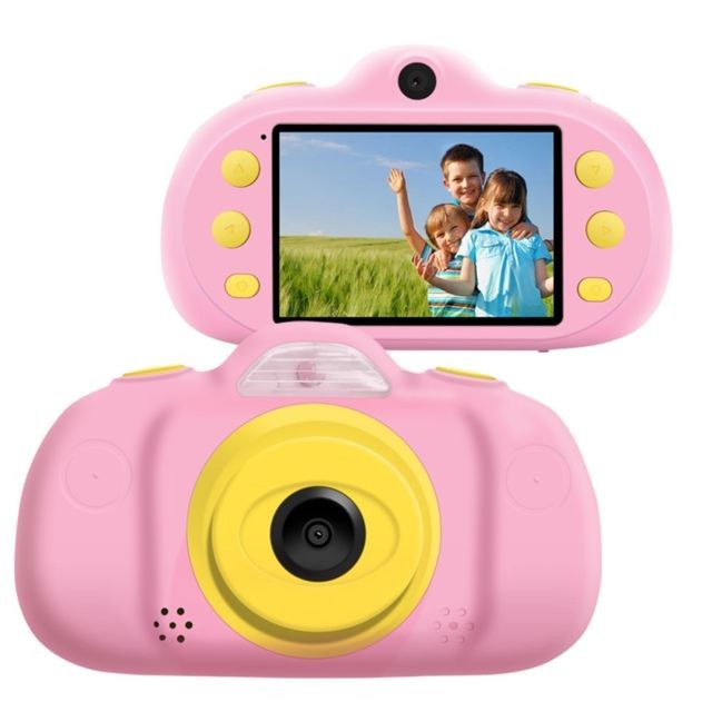 Wewoo - Caméra Enfant P8 Appareil photo pour enfants à double objectif de 2,4 mégapixels de 2,4 poucesprise en charge de la carte Micro SD 32 Go rose - Appareil photo enfant