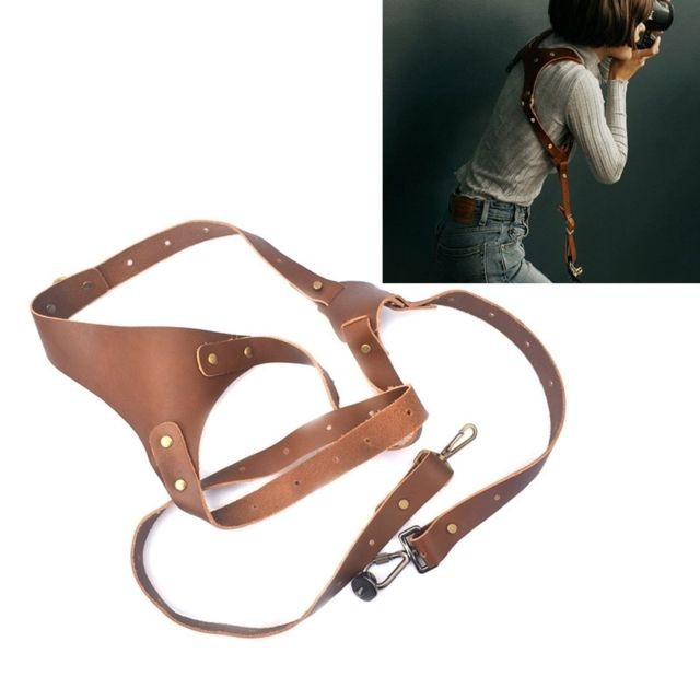 Wewoo -Sangle appareil photo Épaule antidérapante à dégagement rapide en cuir véritable avec harnais pour reflex / numérique droite Wewoo  - Wewoo