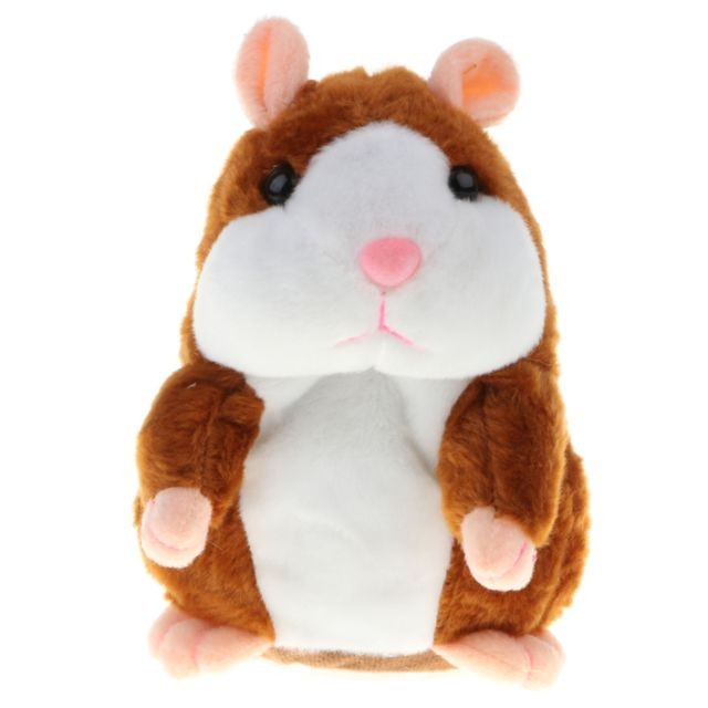 Animaux marque generique 18cm hamster parlant peluche électrique enfants cadeau interactif jouet brun