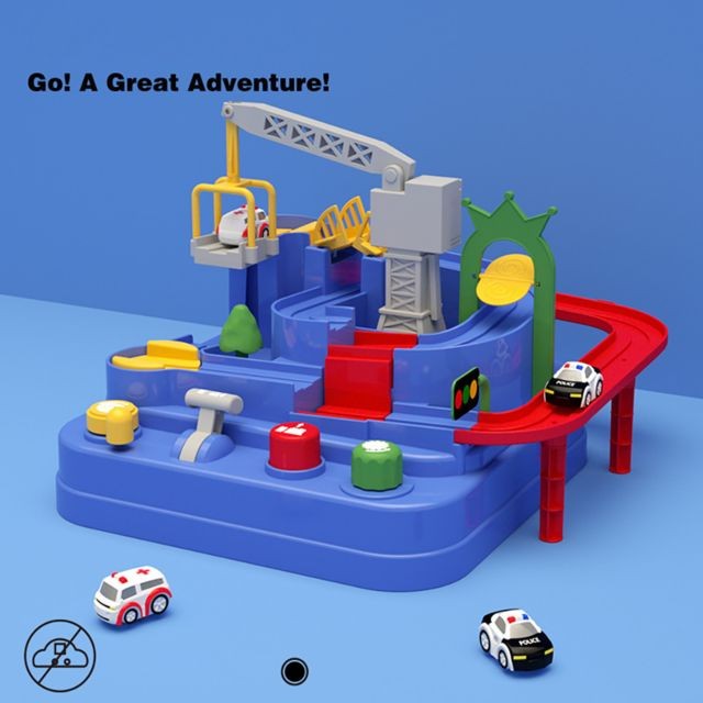 Generic - Car les enfants Jeu d'aventure à travers des chemins de fer des douanes inertielle Véhicule piste Jouets cadeau Generic  - Cars jouets