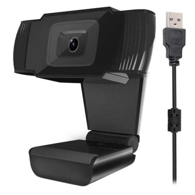 Wewoo - Webcam noir pour Skype Ordinateur PC Portable, Longueur du câble: 1.4m 12.0 Méga Pixels HD 360 Degrés USB 2.0 Caméra PC avec Microphone - Camera webcam