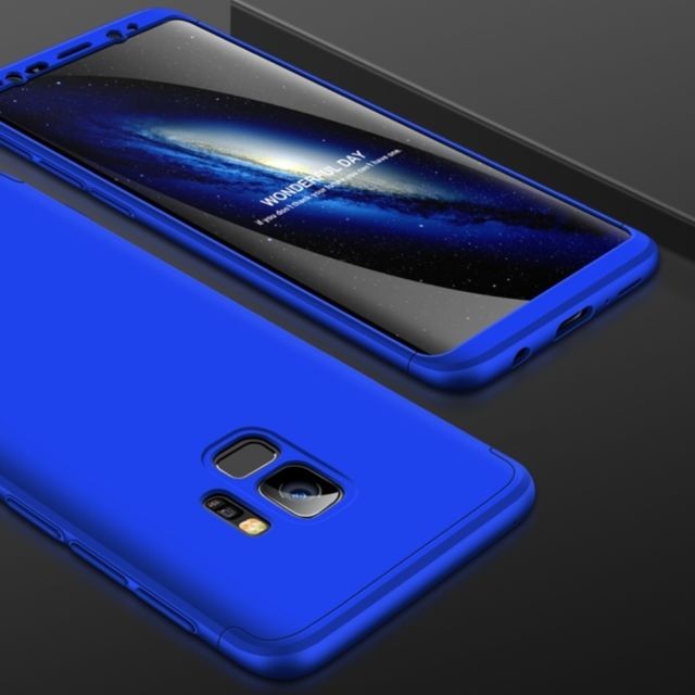 Wewoo - Coque bleu pour Samaung Galaxy S9 Trois-paragraphe 360 degrés Couverture complète PC Housse de protection arrière Wewoo  - Accessoire Smartphone