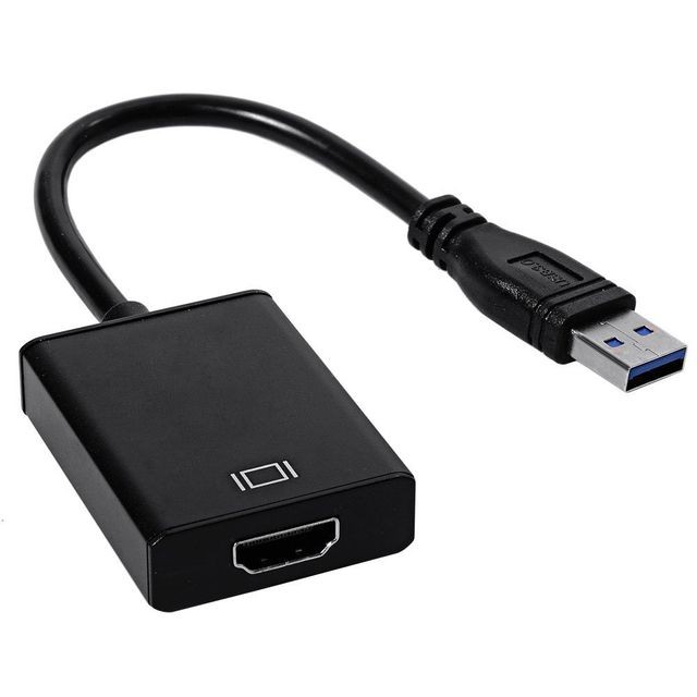 Cabling CABLING® Convertisseur USB vers HDMI M/F pour ajouter un port HDMI à un PC  (HDMI 1080p, hdmi 1,3b)
