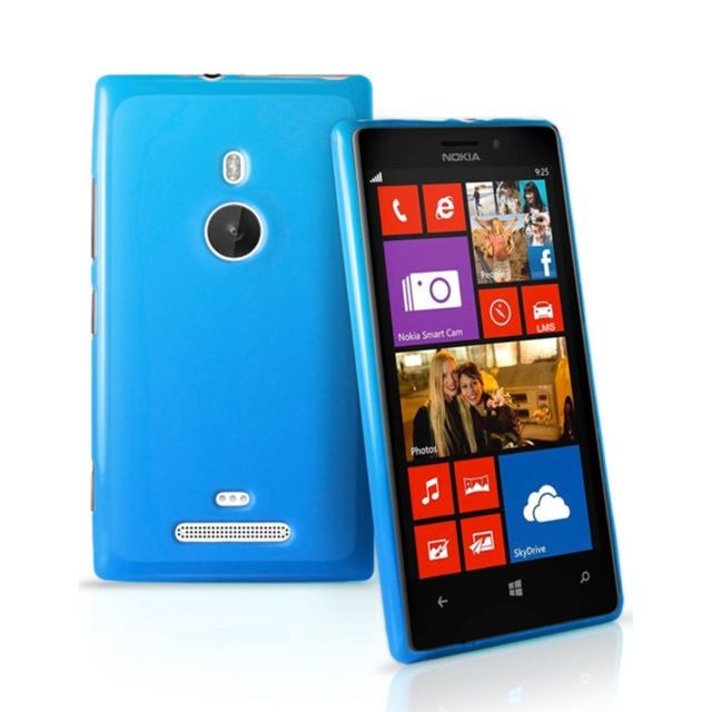 Kabiloo - Coque Housse minigel bleu glossy Lumia 925 Nokia - Accessoire Ordinateur portable et Mac