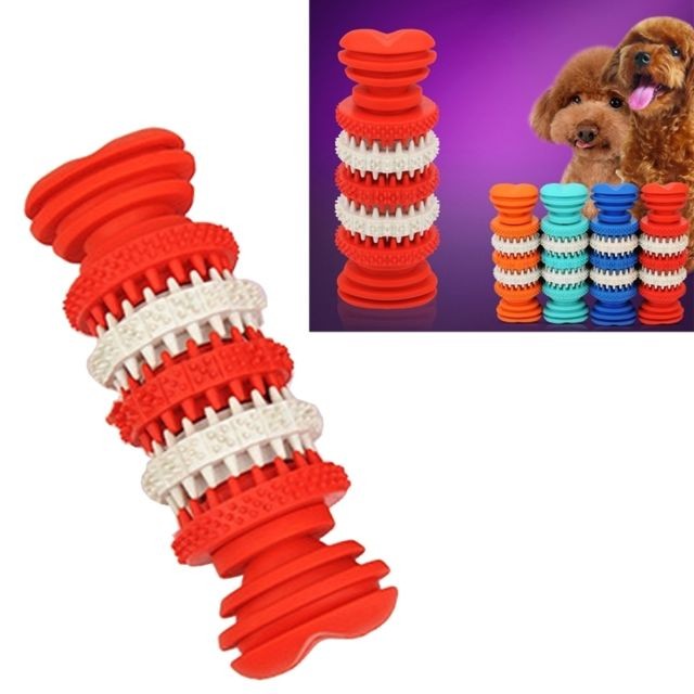 Wewoo - Jouet pour Animaux rouge chien domestiques Nettoyage de dents Jouets à mâcher en caoutchouc souple non toxique, petite taille, longueur: 12 cm Wewoo  - Chiens