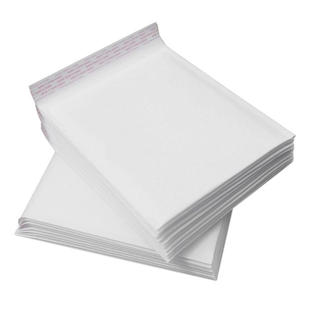 marque generique Paquet de 50 enveloppes rembourrées pour bulles, enveloppes autocollantes blanches 18x20cm, blanc