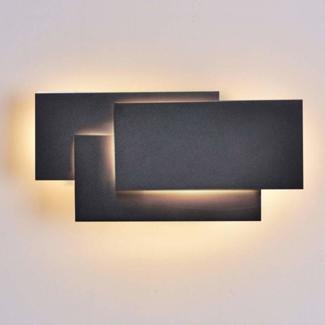 Stoex - 24W LED Appliques Murales Interieur Noir Simple Design Murale Applique pour Couloir Escalier Salon Chambre ( Lumière Blanc chaud ) Stoex  - Luminaires