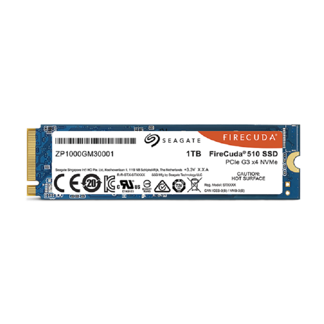 Seagate - FireCuda 510 SSD - 1 To - M.2 2280-D2 NVMe PCIe Gen3 x4 - SSD Interne Pci-express 3.0 4x